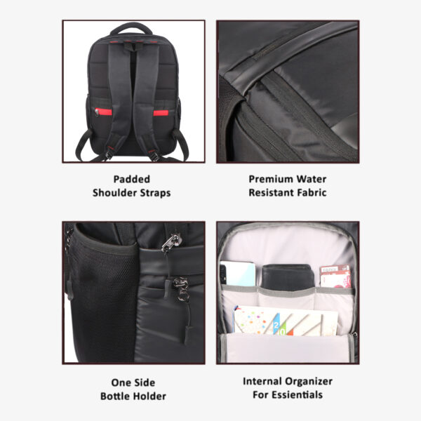 Office Backpack laptop Bag BLACK - Image 7