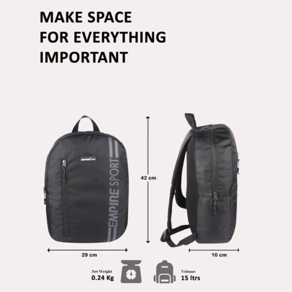 Sport Light Weight Backpack laptop Bag BLK - Image 11