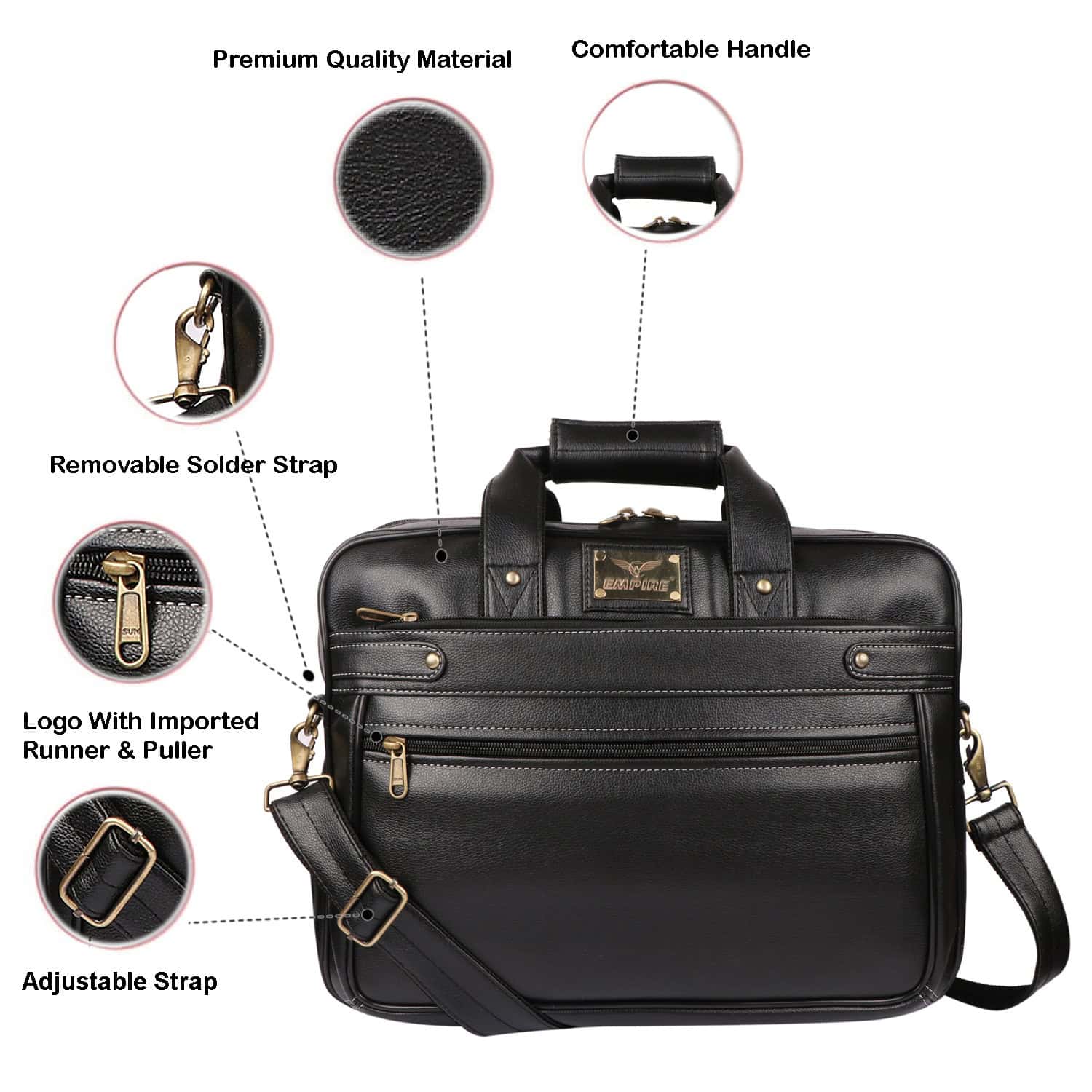 Office Messenger Laptop Bag BLK - Image 7