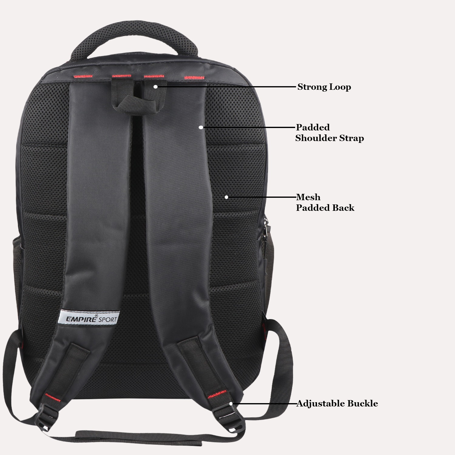 Stylish Office Backpack laptop Bag BLACK - Image 4