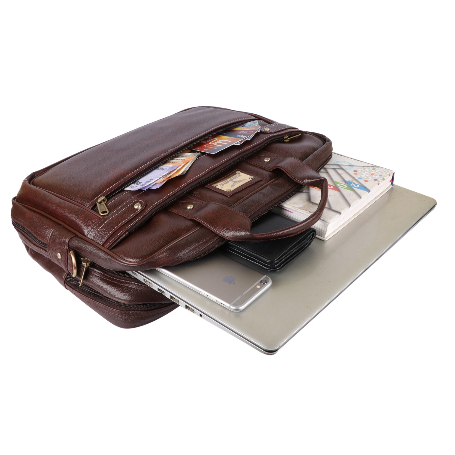 Office Messenger Laptop Bags BRWN - Image 3