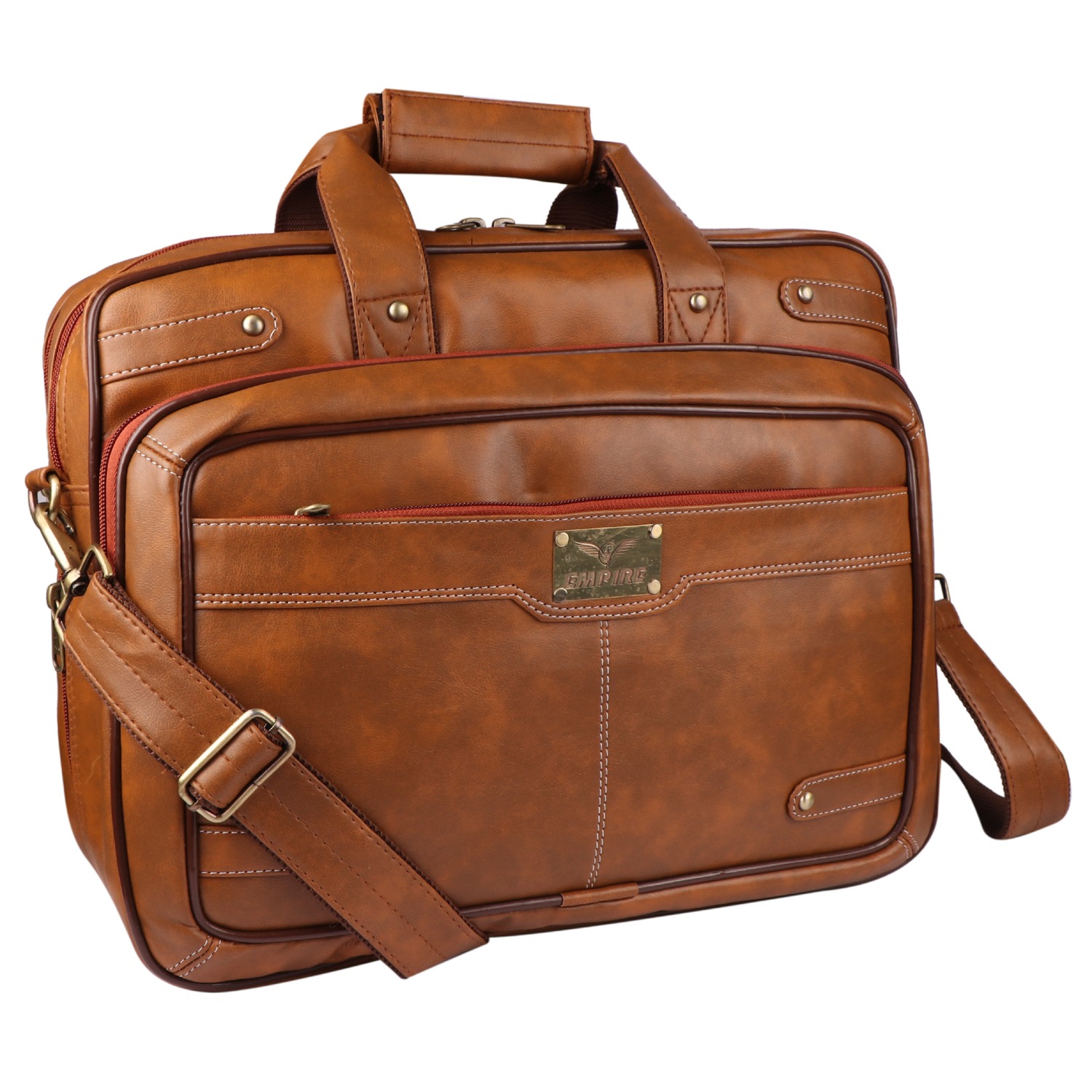 Empire Messenger Laptop BAGS TAN - Image 4