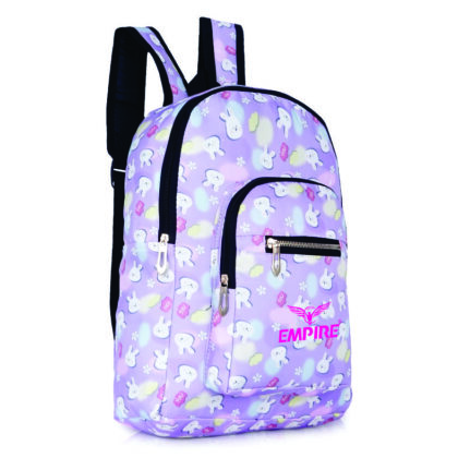 Purple Bunny Pattern Floral BagPack