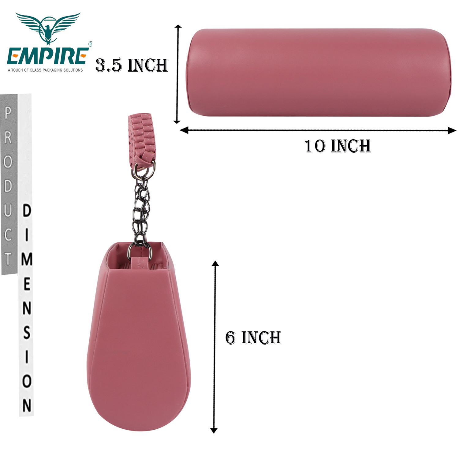 Empire Fashion Crescent Flap Shoulder Bag | Pink - Image 9