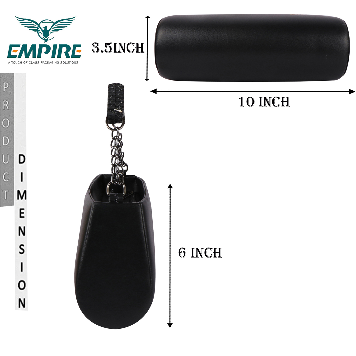 Empire Fashion Crescent Flap Shoulder Bag | Black - Image 11