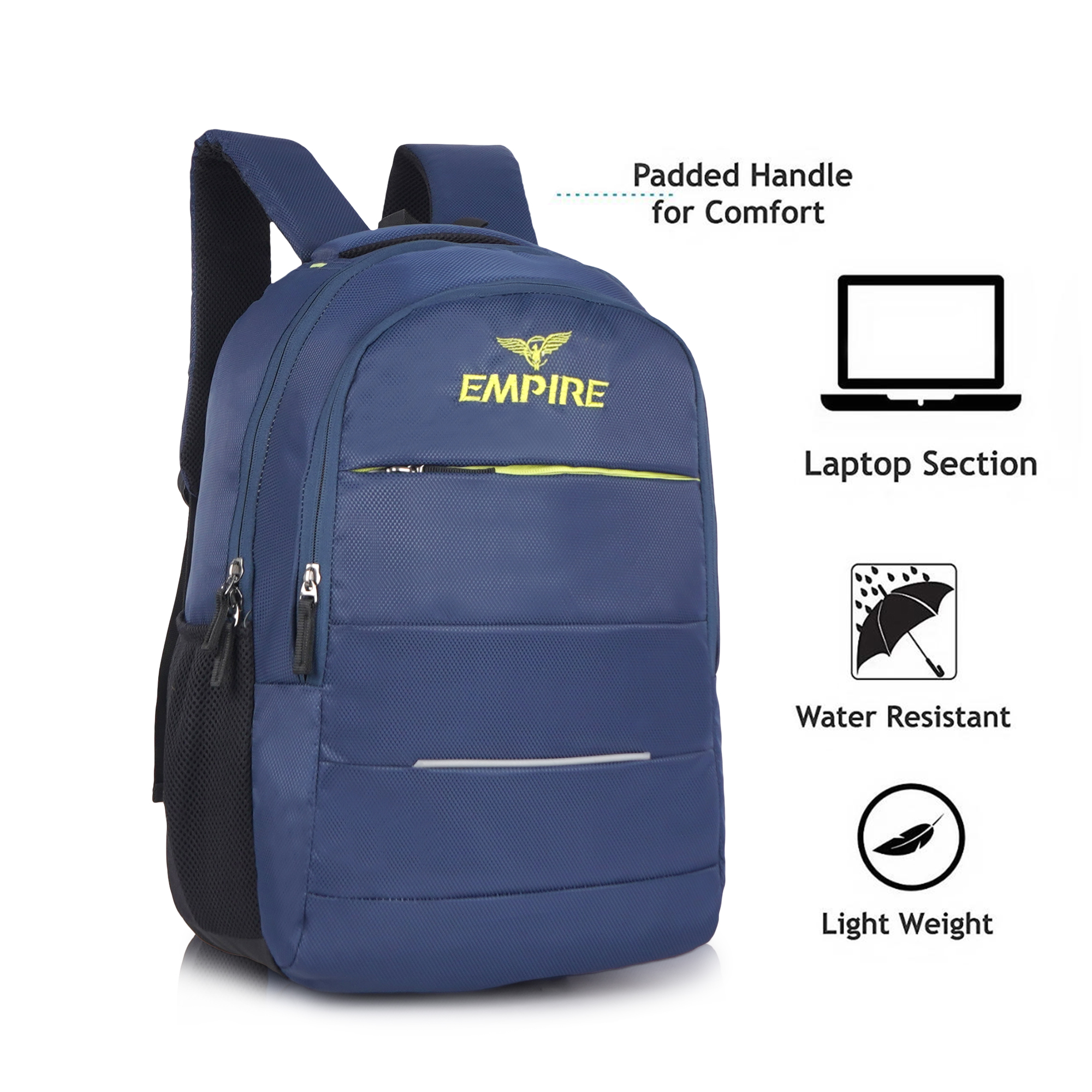 Empire Fashion Laptop Backpack | Navy Blue | Water-Resistant Travel & College Bag with Multiple Compartments - Image 12