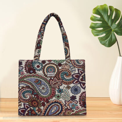 Empire Fashion Boho Kilim Tote Bag for Women | Maroon | Ethnic Jacquard Woven Handbag