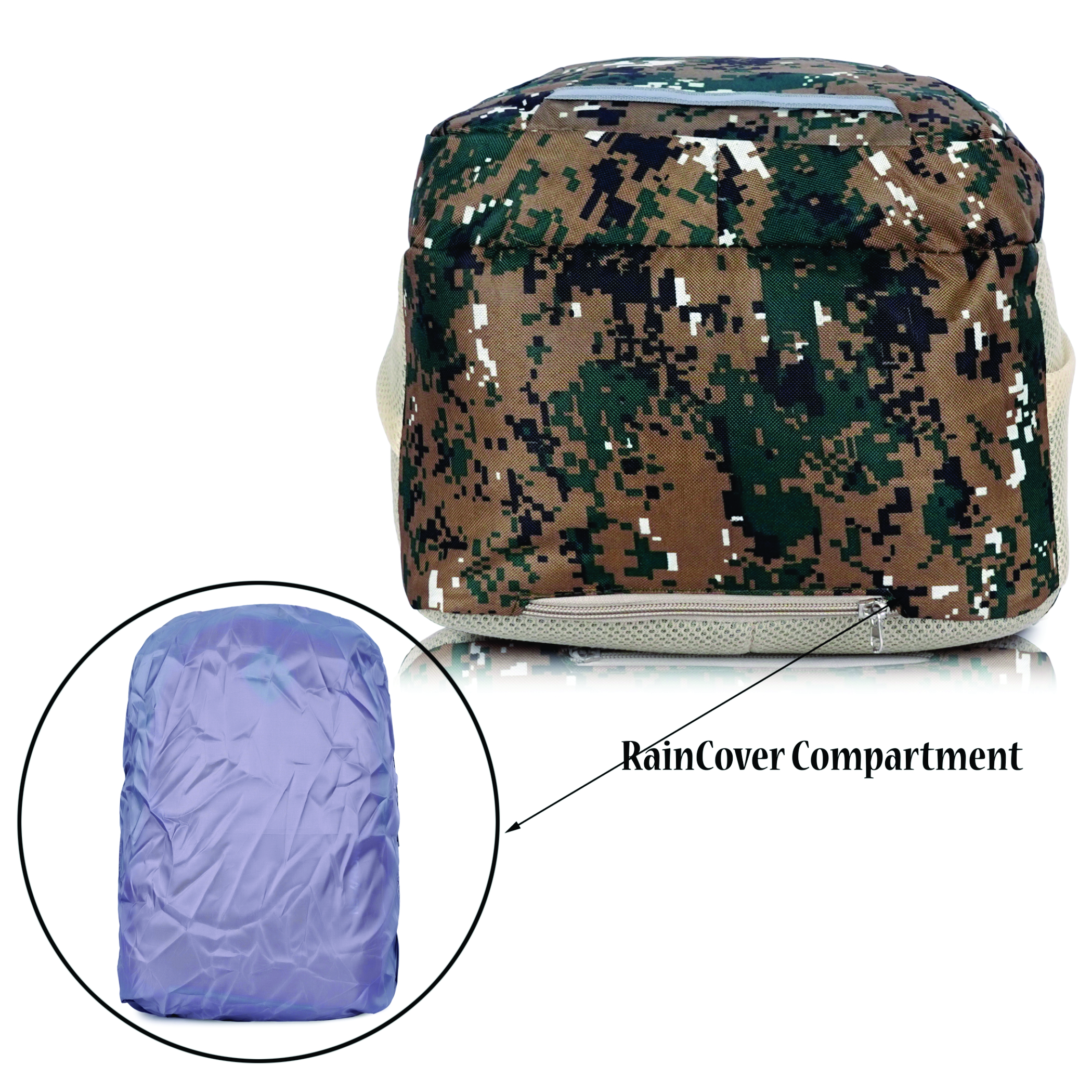 Empire Fashion Digital Camo Laptop Backpack for Men & Women | Army Green | College Bag | Travel Backpack | Water Resistant - Image 9