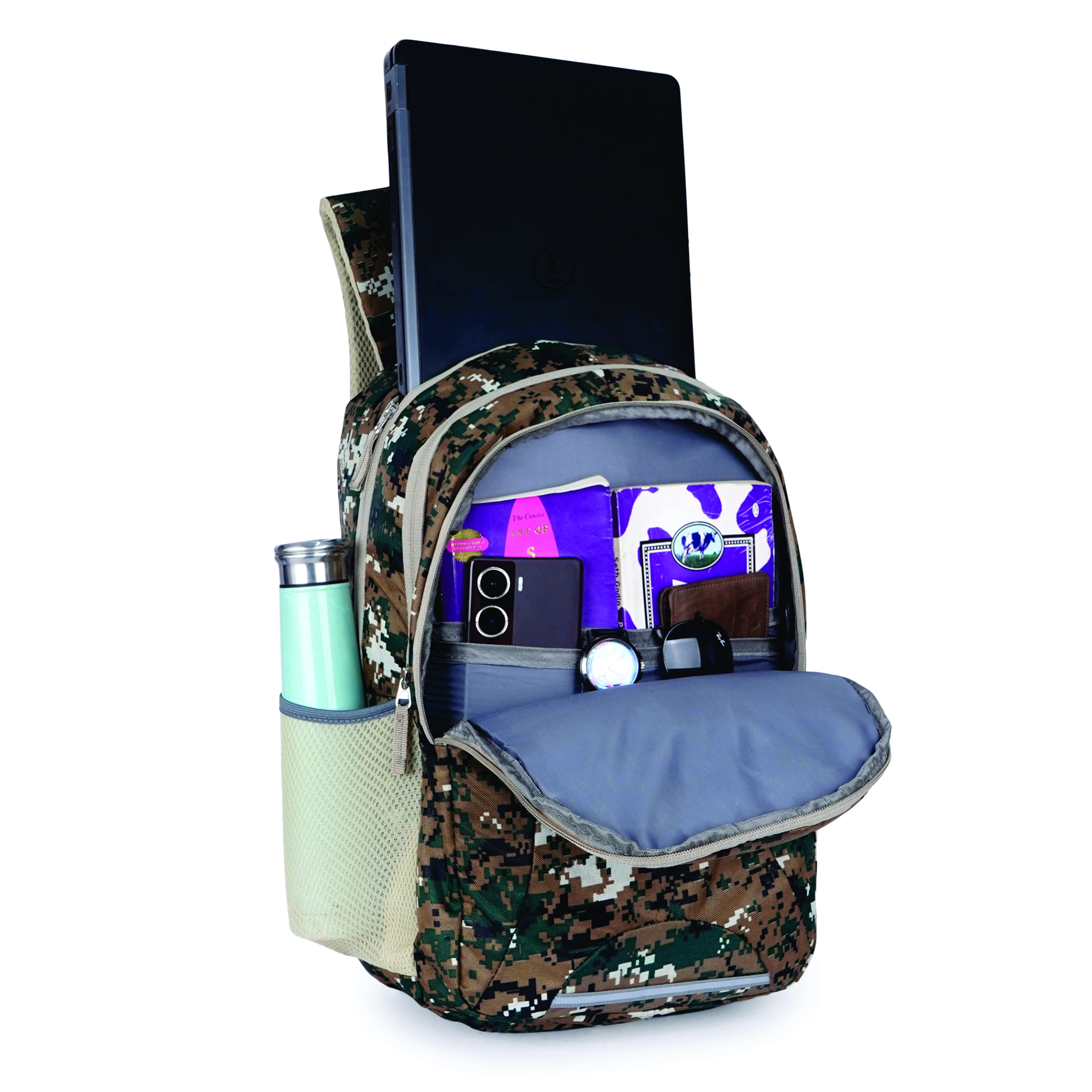 Empire Fashion Digital Camo Laptop Backpack for Men & Women | Army Green | College Bag | Travel Backpack | Water Resistant - Image 8