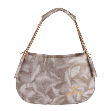 Empire Fashion Elegant Chain Strap Shoulder Bag for Women | Grey Tie-Dye | Premium Suede Finish Handbag