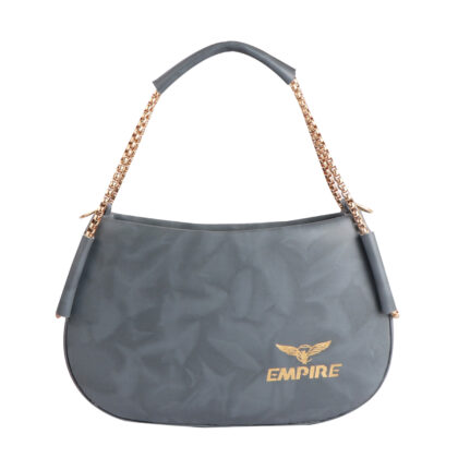 Empire Elegant Chain Strap Shoulder Bag for Women | Grey | Premium Vegan Leather Handbag