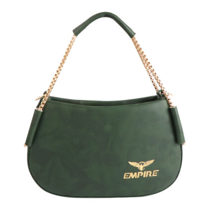 Empire Elegant Chain Strap Shoulder Bag for Women | Green | Premium Vegan Leather Handbag