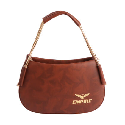 Empire Elegant Chain Strap Shoulder Bag for Women | Tan | Premium Vegan Leather Handbag