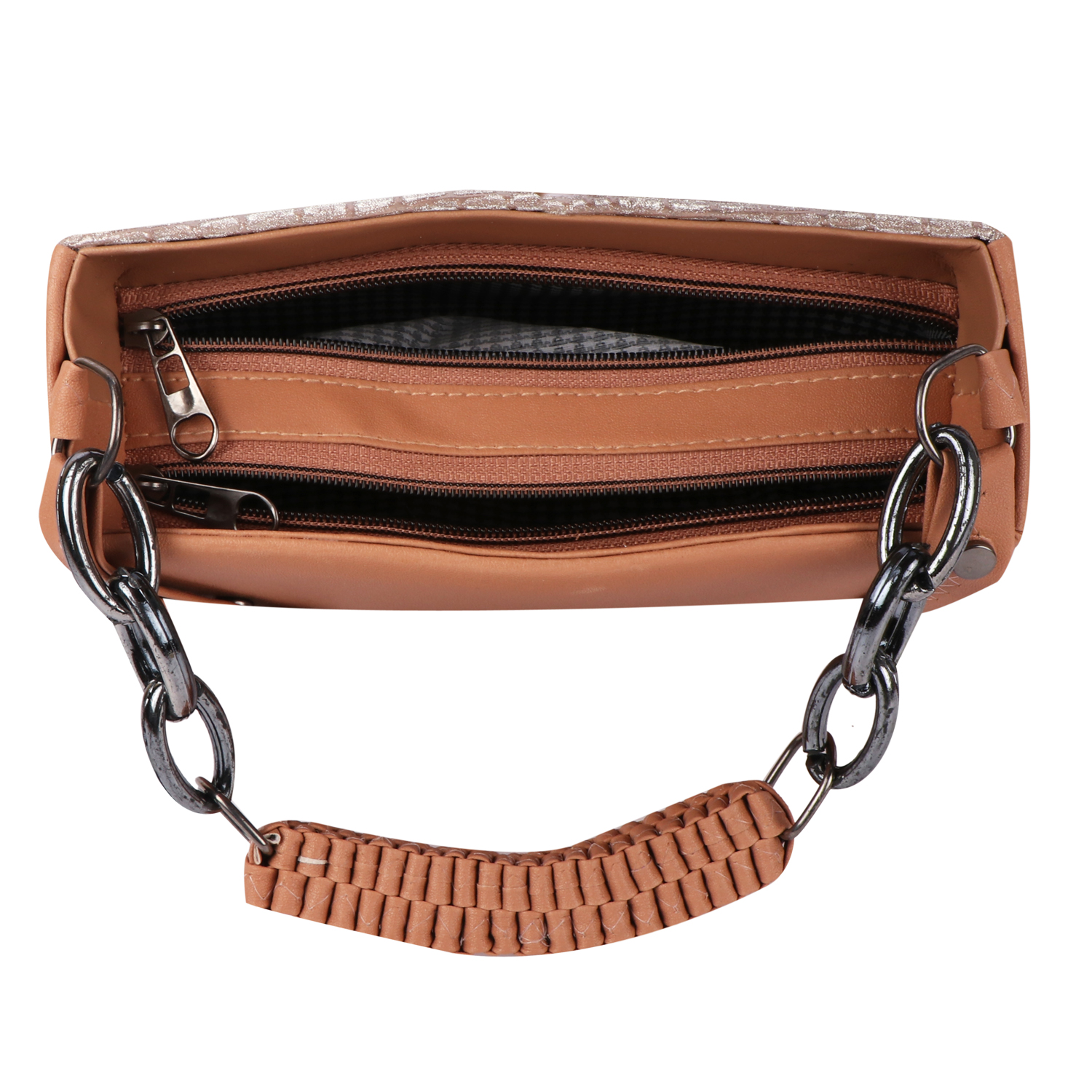 Croc Embossed Glitter Structured Handbag | Pink - Image 6