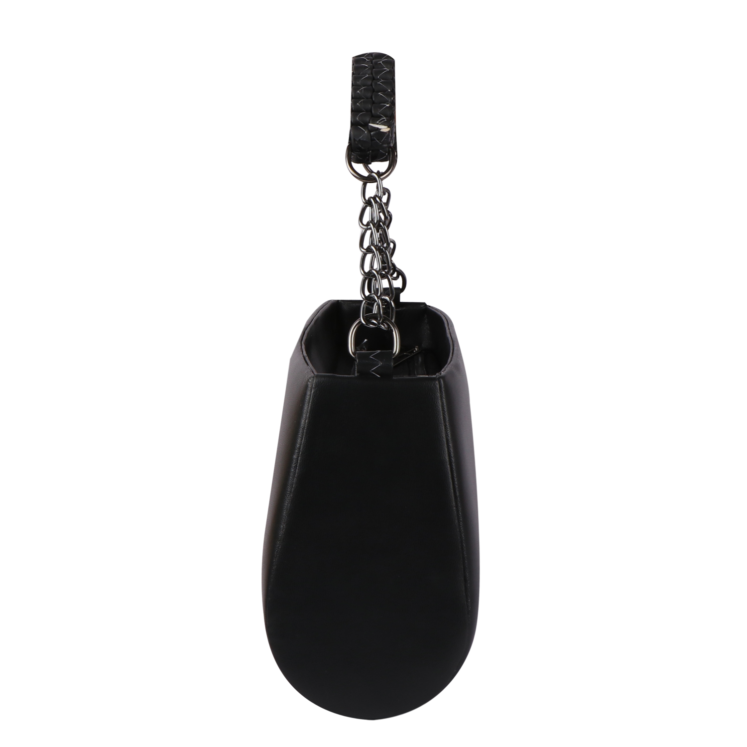 Empire Fashion Crescent Flap Shoulder Bag | Black - Image 3