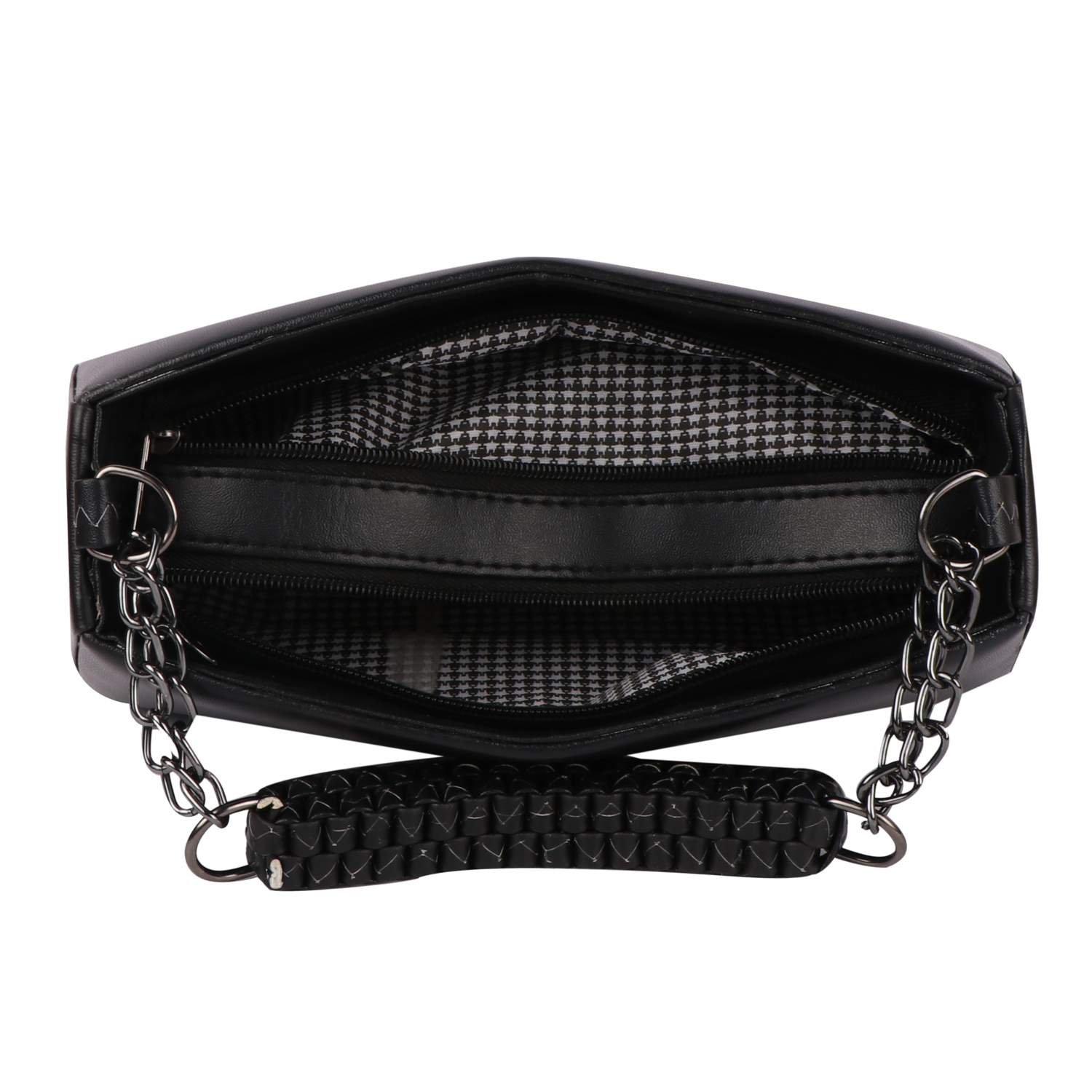 Empire Fashion Crescent Flap Shoulder Bag | Black - Image 6