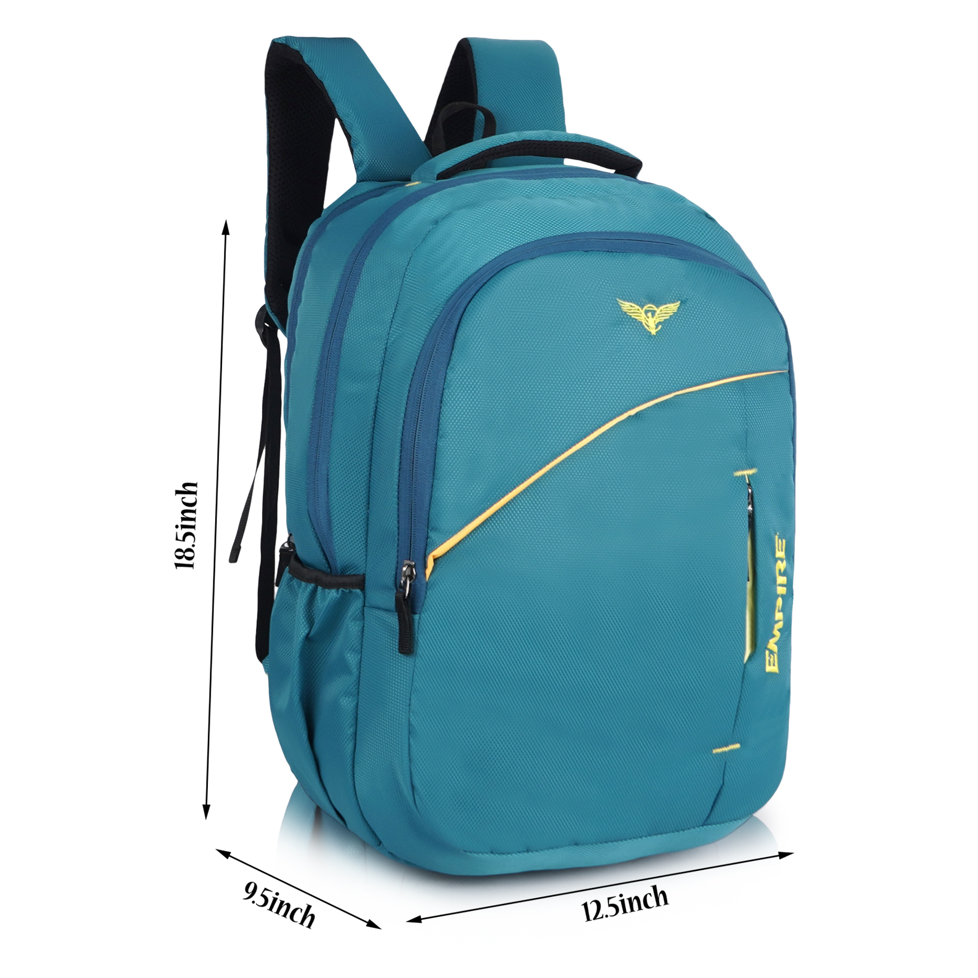 Empire Fashion Laptop Backpack | Light Blue | Sporty Diagonal Accent Travel & College Bag with Multiple Compartments - Image 9